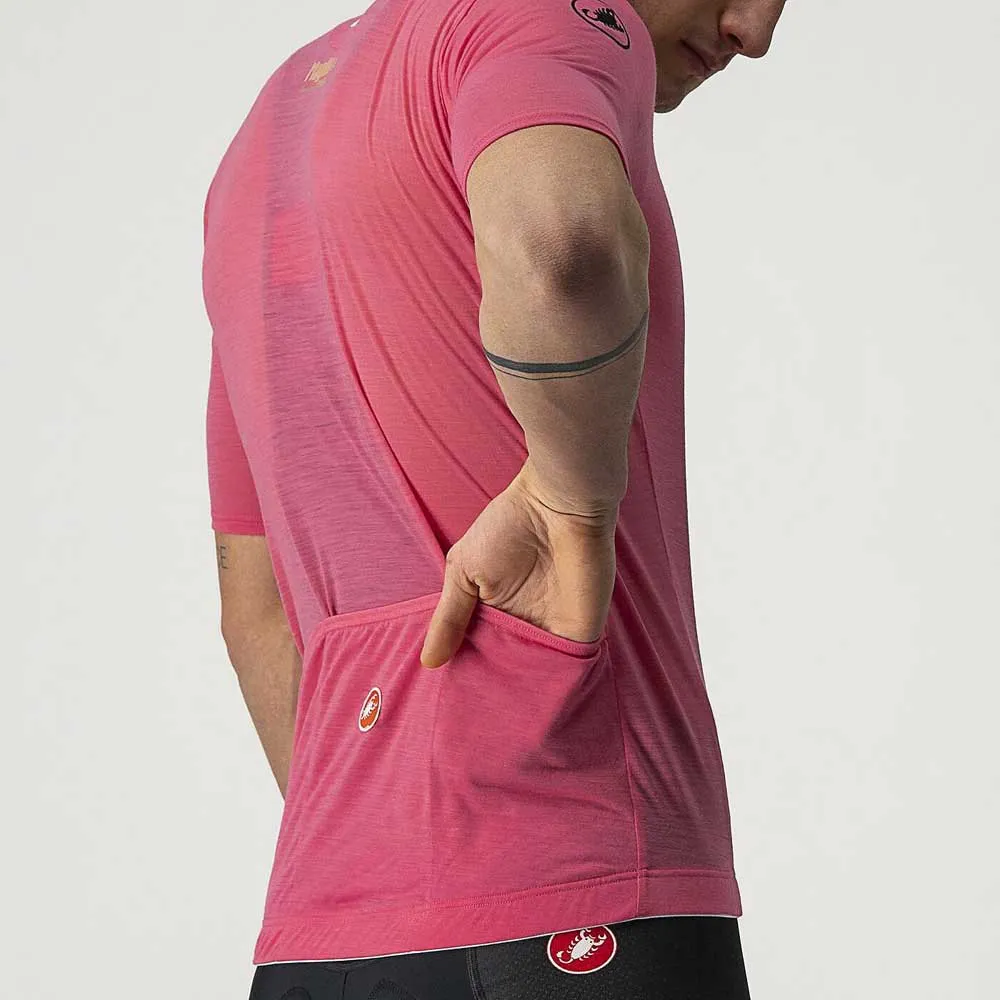 Castelli Giro Italia 2021 Maglia Rosa 90 Years Kort Ermet Trøye, Pink giro Castelli Giro Italia 2021 Maglia Rosa 90 Years Kort Ermet Trøye, Pink giro