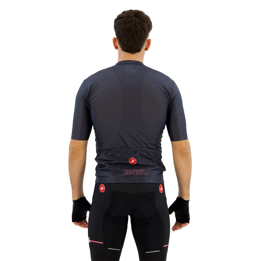 Castelli #giro Veloce 2024 Kort Ermet Trøye, Dark blue / round pink