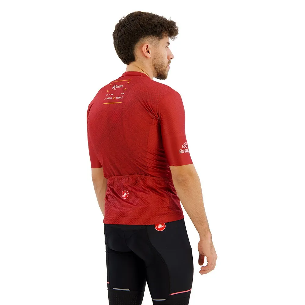 Castelli #giro107 Roma 2024 Kort Ermet Trøye, Purple red Castelli #giro107 Roma 2024 Kort Ermet Trøye, Purple red