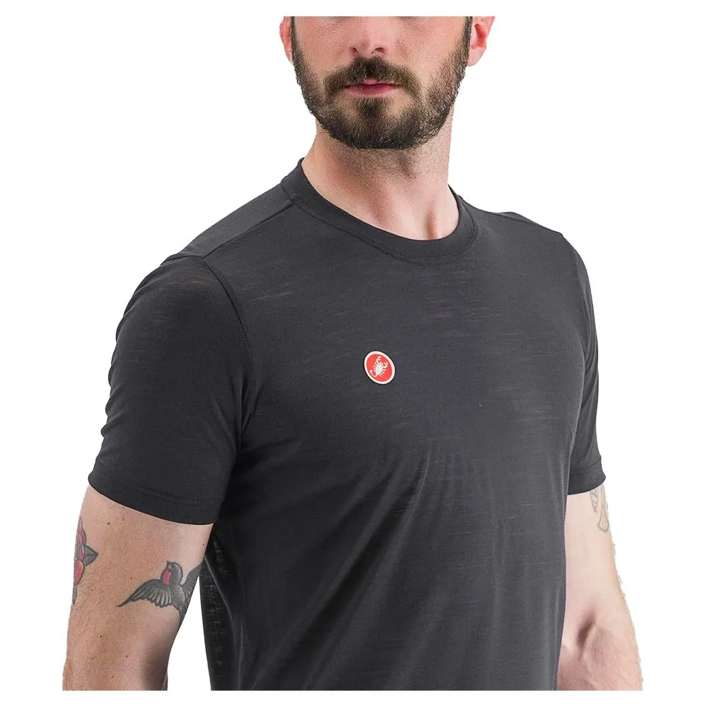 Castelli Merino Kortarmet T-skjorte, Light black, M
