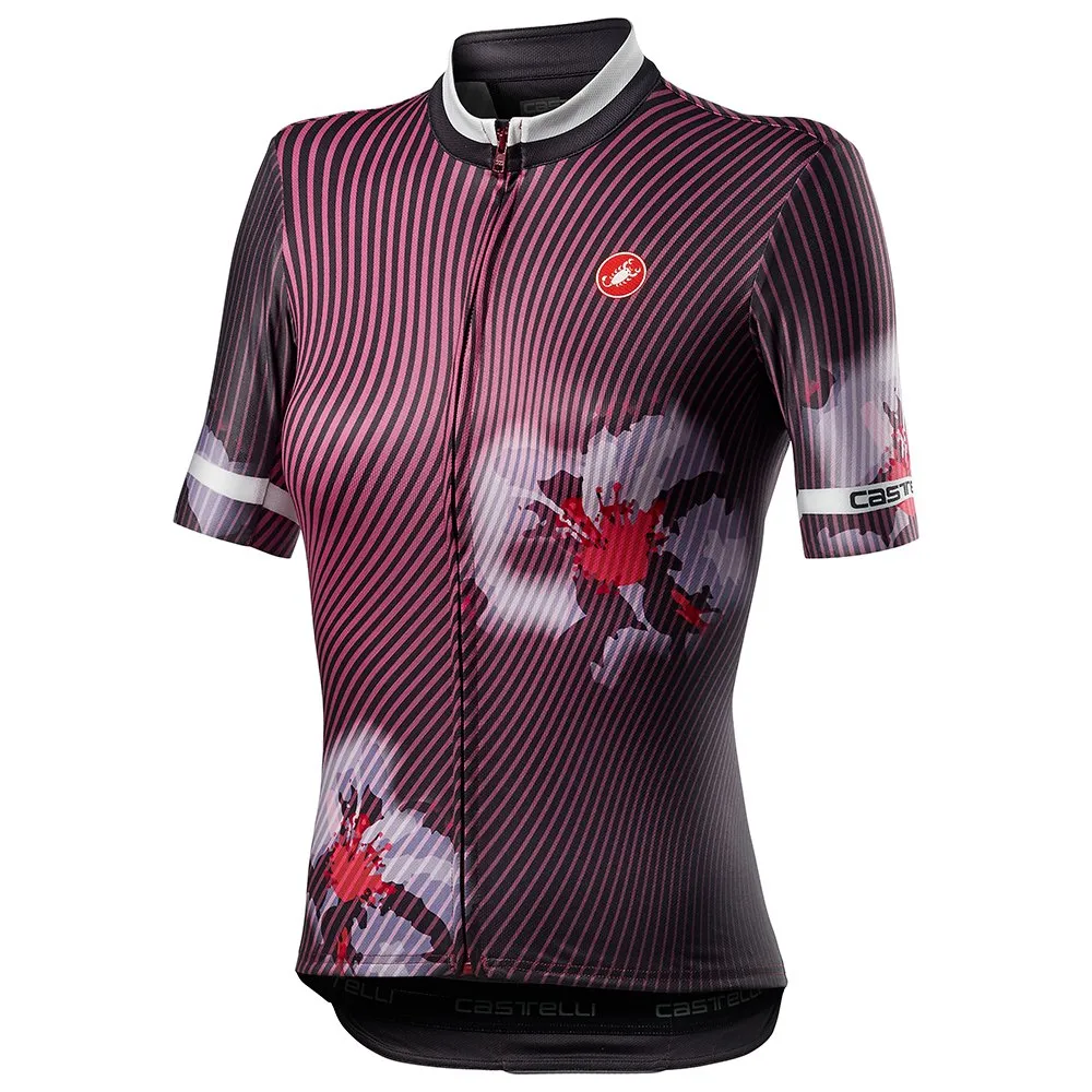 Castelli Primavera Kort Ermet Trøye, Bordeaux, L Castelli Primavera Kort Ermet Trøye, Bordeaux, L