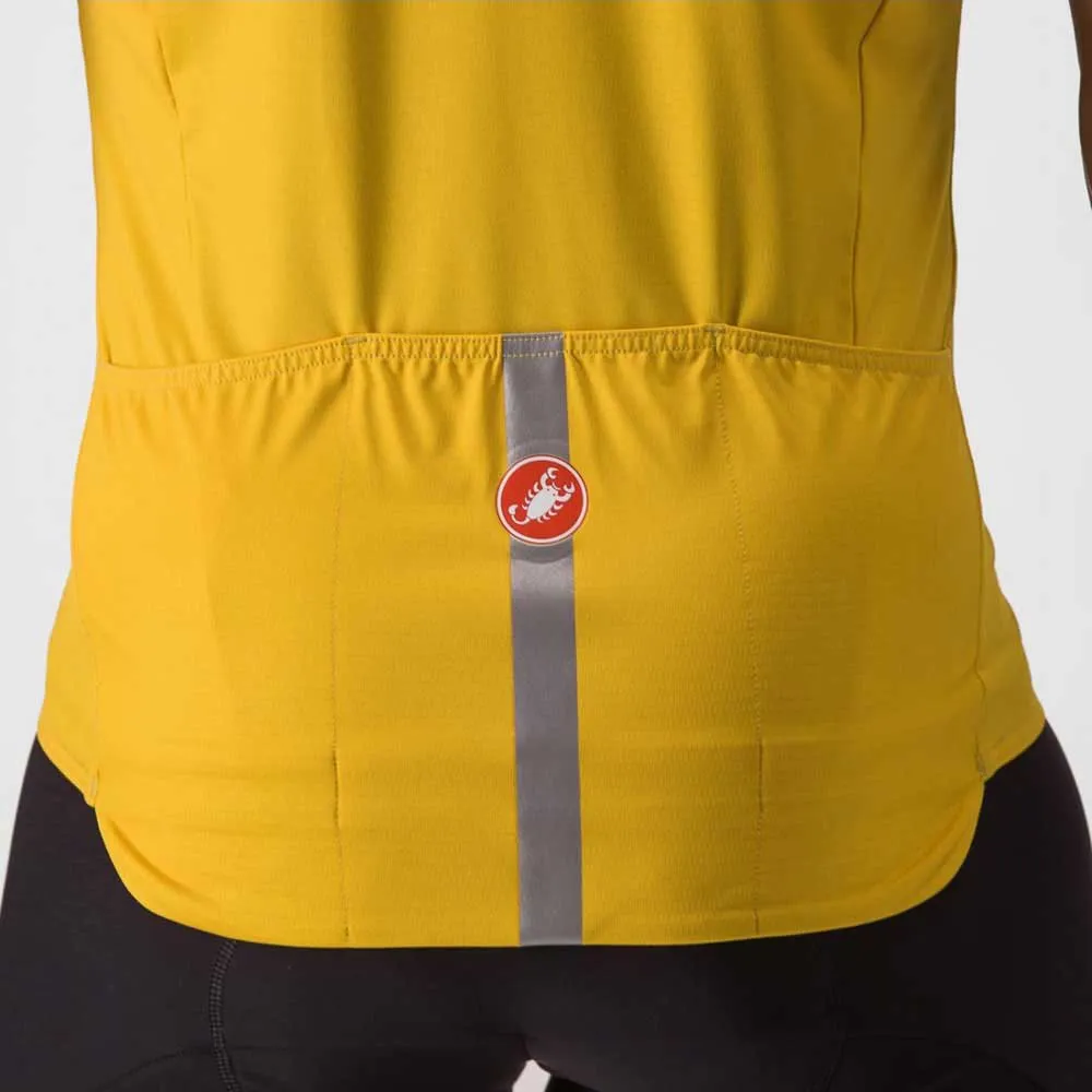 Castelli Pro Thermal Kort Ermet Trøye, Goldenrod, M