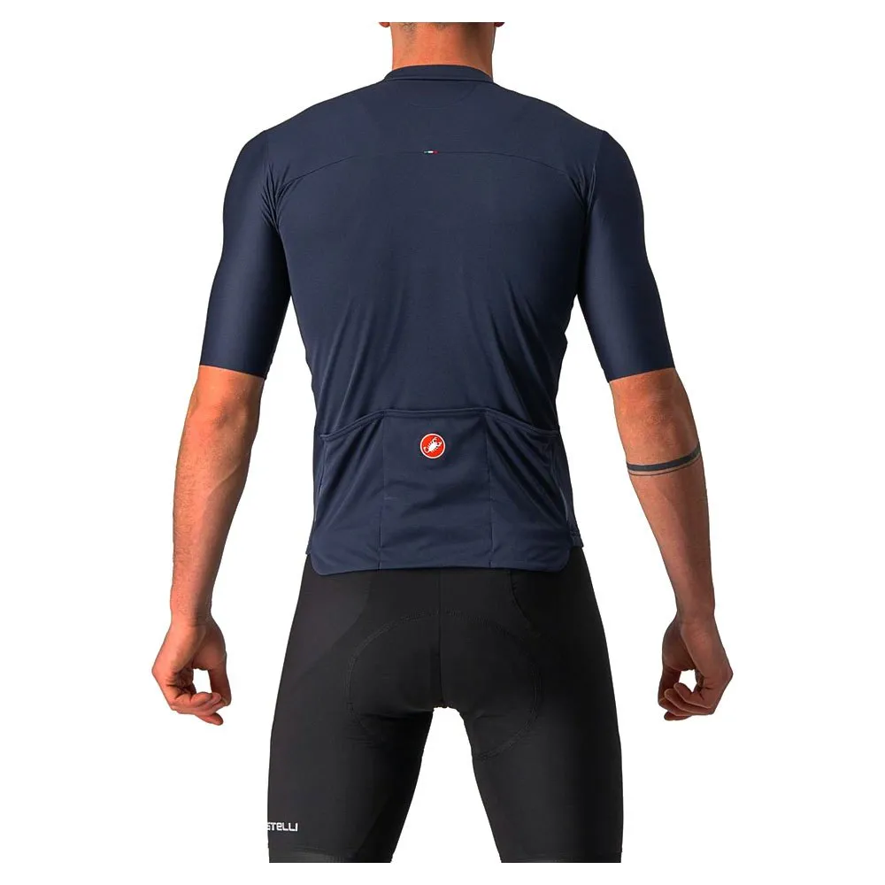 Castelli Prologo 7 Kort Ermet Trøye Refurbished, Savile blue / silver / red