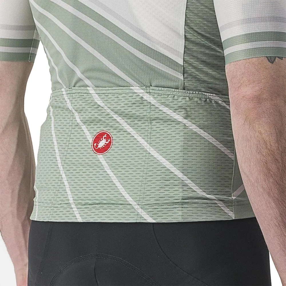 Castelli Speed Strada Kort Ermet Trøye Refurbished, Ivory / defender green Castelli Speed Strada Kort Ermet Trøye Refurbished, Ivory / defender green