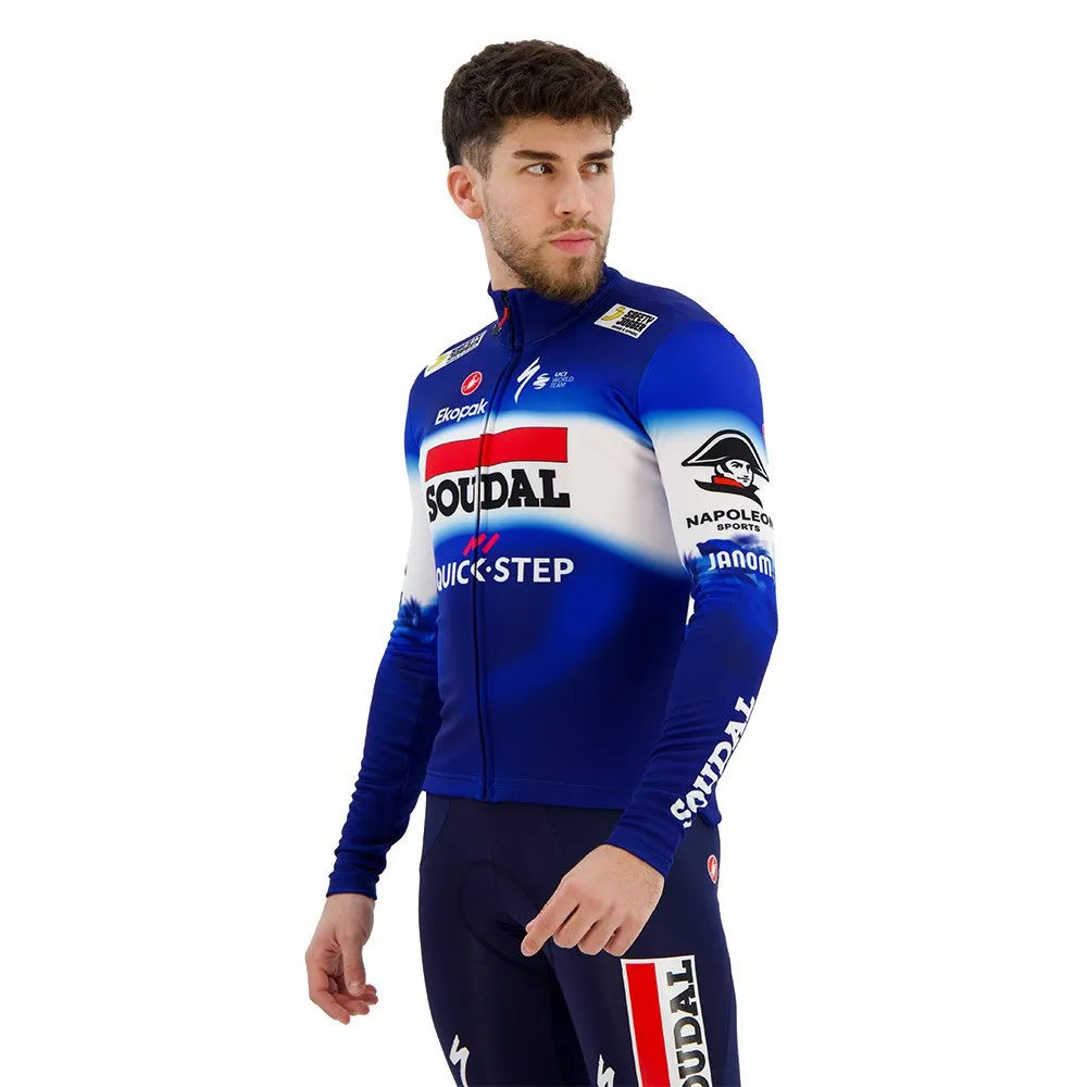 Castelli Thermal Soudal Quick-step 2024 Langermet Trøye Castelli Thermal Soudal Quick-step 2024 Langermet Trøye