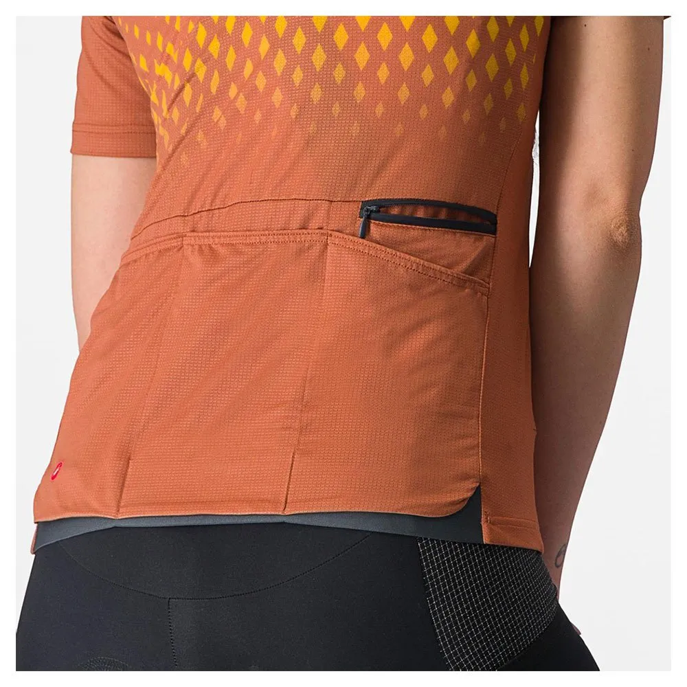 Castelli Unilimited Sentiero Kort Ermet Trøye, Mocha / goldenrod, S Castelli Unilimited Sentiero Kort Ermet Trøye, Mocha / goldenrod, S