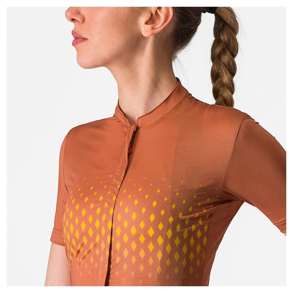 Castelli Unilimited Sentiero Kort Ermet Trøye, Mocha / goldenrod, S Castelli Unilimited Sentiero Kort Ermet Trøye, Mocha / goldenrod, S