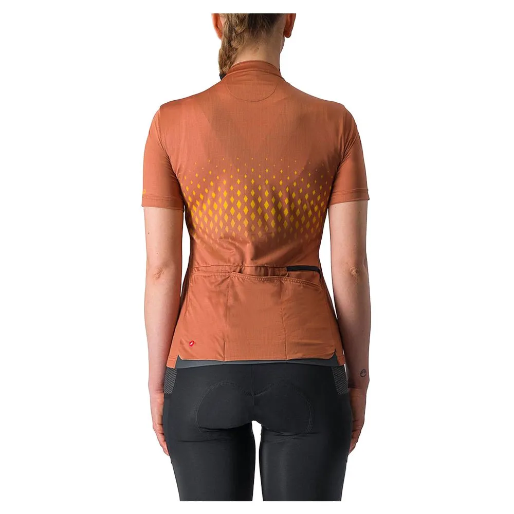 Castelli Unilimited Sentiero Kort Ermet Trøye, Mocha / goldenrod, S Castelli Unilimited Sentiero Kort Ermet Trøye, Mocha / goldenrod, S