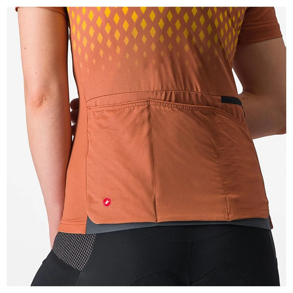 Castelli Unilimited Sentiero Kort Ermet Trøye, Mocha / goldenrod, S Castelli Unilimited Sentiero Kort Ermet Trøye, Mocha / goldenrod, S