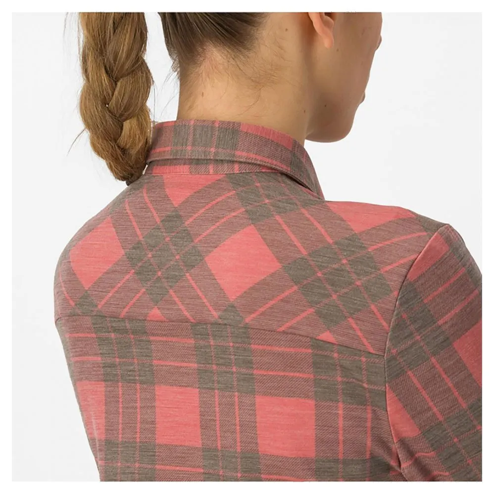 Castelli Unlimitd Flannel Skjorte Med Lange Ermer, Mineral red / tarmac, S Castelli Unlimitd Flannel Skjorte Med Lange Ermer, Mineral red / tarmac, S