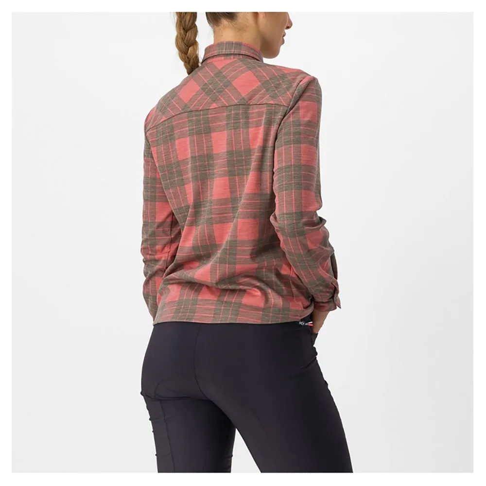 Castelli Unlimitd Flannel Skjorte Med Lange Ermer, Mineral red / tarmac, S Castelli Unlimitd Flannel Skjorte Med Lange Ermer, Mineral red / tarmac, S
