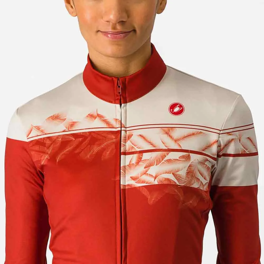 Castelli Unlimited Thermal 2 Langermet Trøye, Red ocre / silver moon, M
