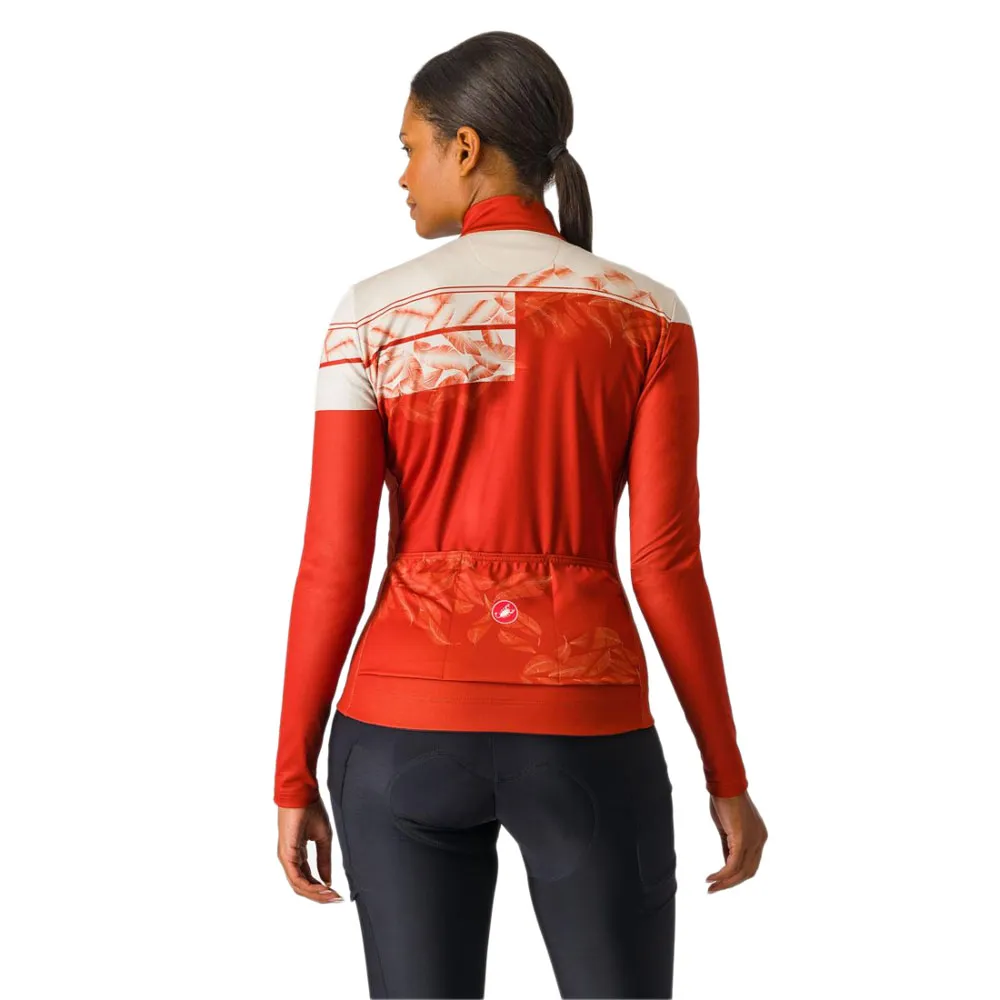 Castelli Unlimited Thermal 2 Langermet Trøye, Red ocre / silver moon, M