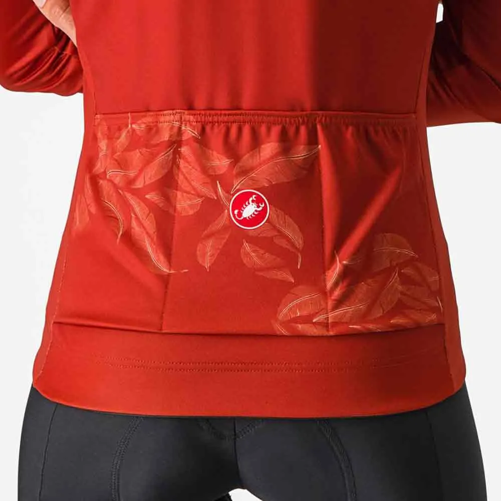Castelli Unlimited Thermal 2 Langermet Trøye, Red ocre / silver moon, M