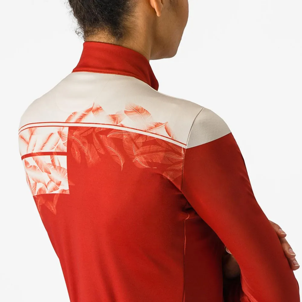 Castelli Unlimited Thermal 2 Langermet Trøye, Red ocre / silver moon, M