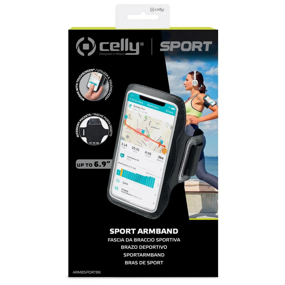 Celly Armbsportbk 6.9´´ Løpearmbånd, Black, One Size Celly Armbsportbk 6.9´´ Løpearmbånd, Black, One Size