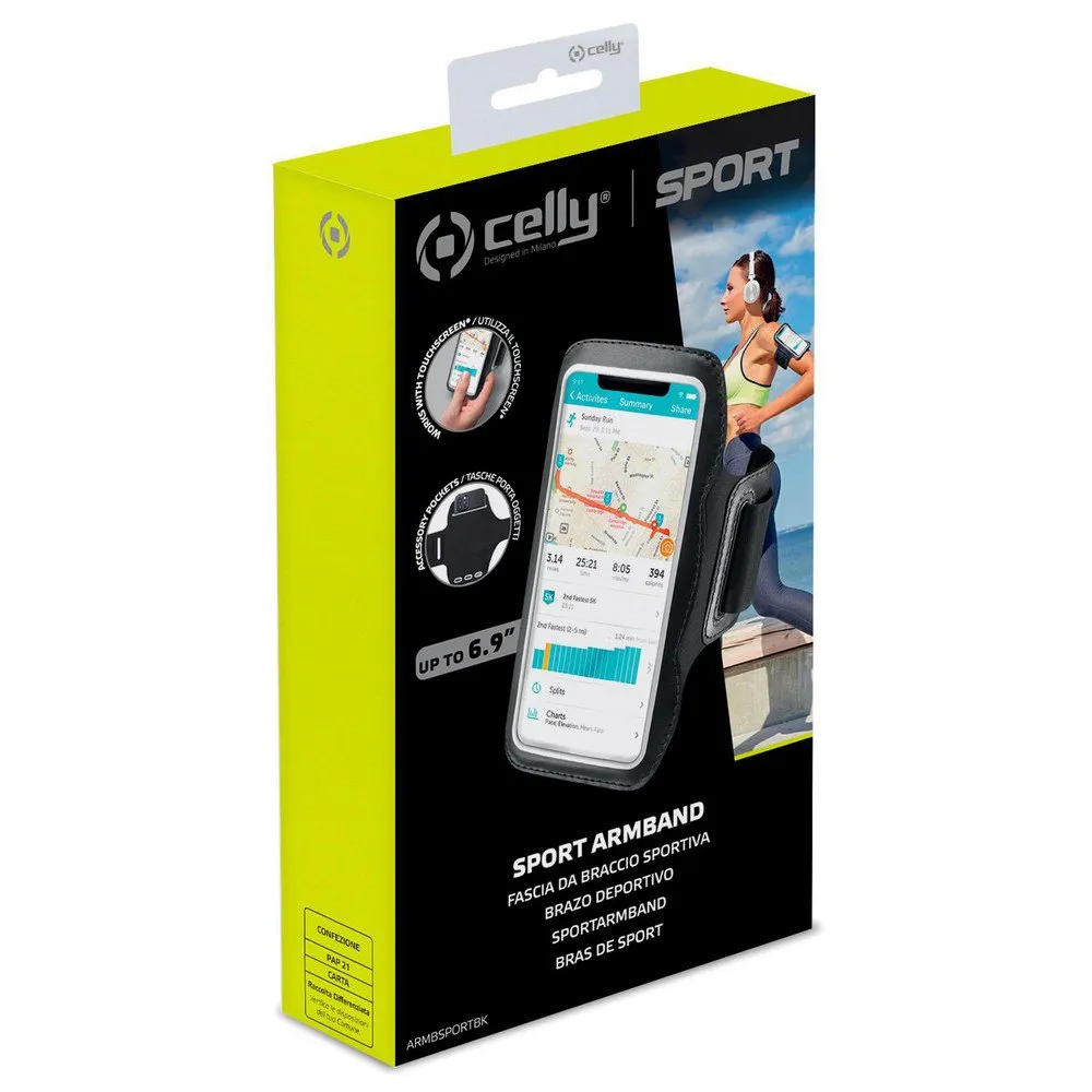 Celly Armbsportbk 6.9´´ Løpearmbånd, Black, One Size Celly Armbsportbk 6.9´´ Løpearmbånd, Black, One Size