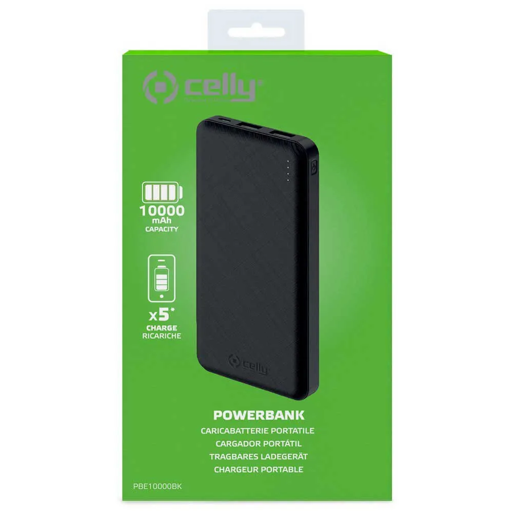 Celly Strømbank 10a, Black, One Size