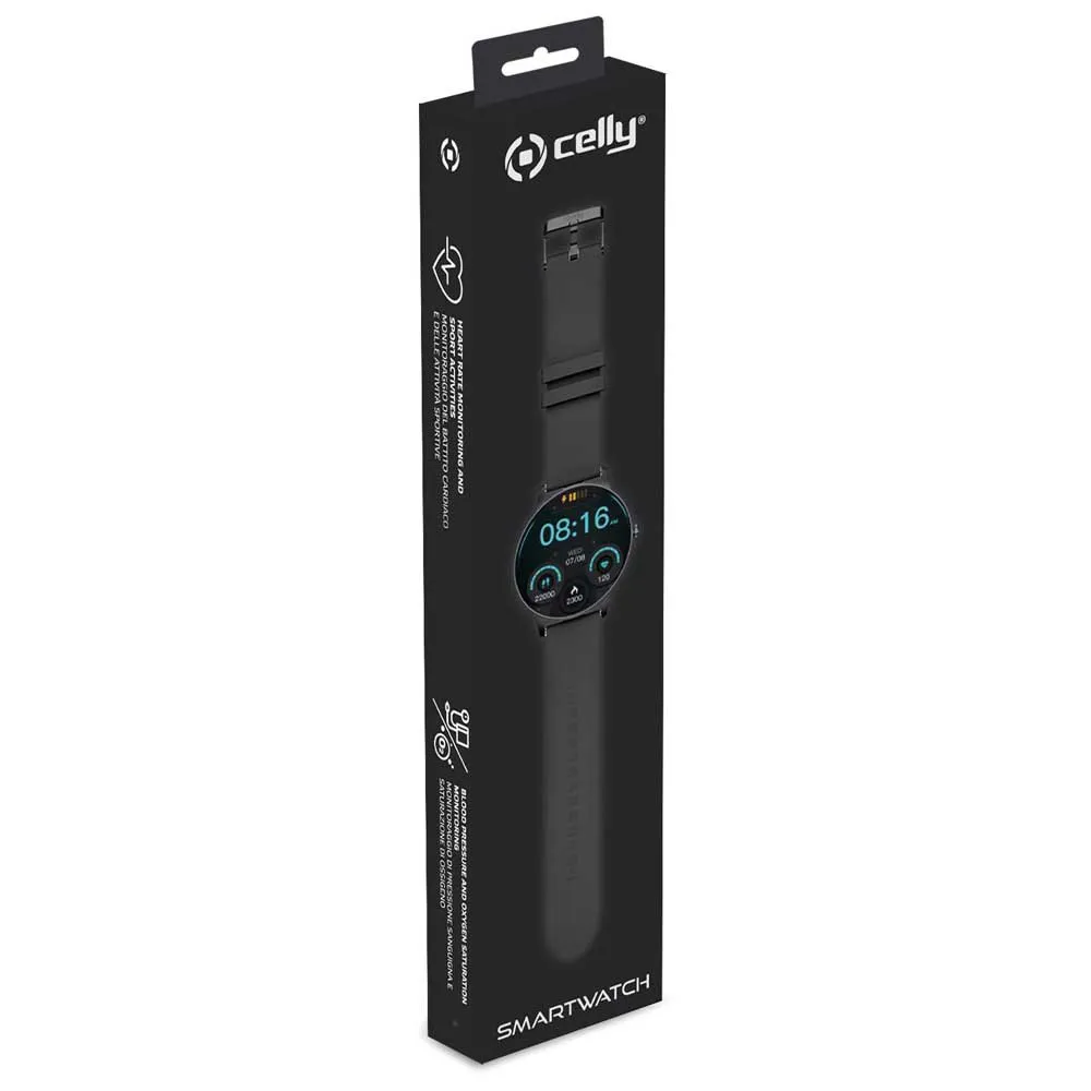 Celly Train Round 2 Smartklokke, Black