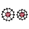 Cema 12s Dura-ace Full Ceramic Trinsehjulsett For Sykkel, Black / red, 12-14t