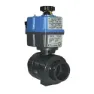 Cepex 05366 Ø20 Ac/dc Pvc-u Kuleventil Industriell Ptfe-epdm Elektrisk Aktuert + Bsr Sikkerhetsblokk 24-240v unisex, Grey, One Size