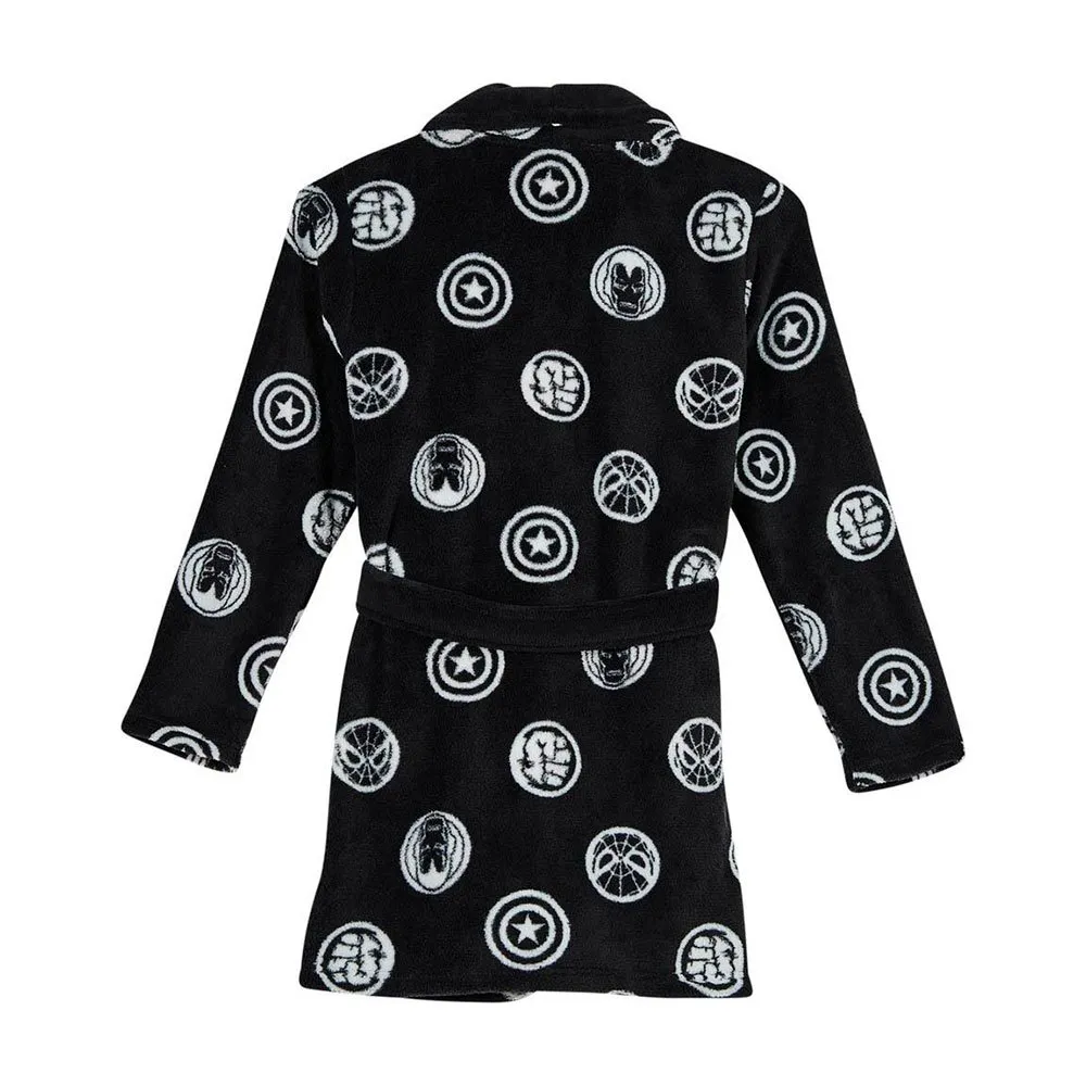 Cerda Group Coral Fleece Marvel Morgenkåpe, Black, 7Y