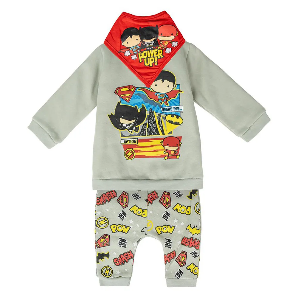 Cerda Group Cotton Brushed Justice League Baby Treningsdress 3 Stykker