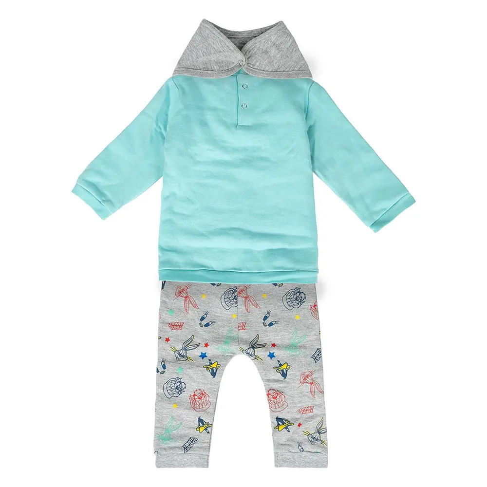 Cerda Group Cotton Brushed Looney Tunes Baby Treningsdress 3 Stykker, Blue, 6-9MON