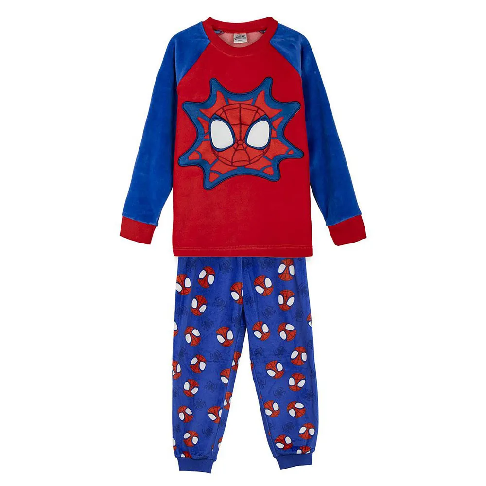 Cerda Group Fleece Applications Spidey Pyjamas Med Lange Ermer, Blue, 4Y