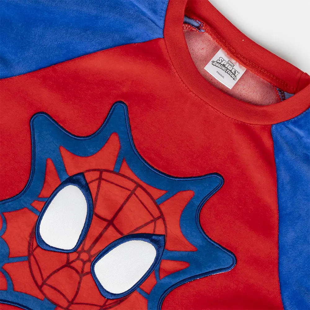 Cerda Group Fleece Applications Spidey Pyjamas Med Lange Ermer, Blue, 4Y