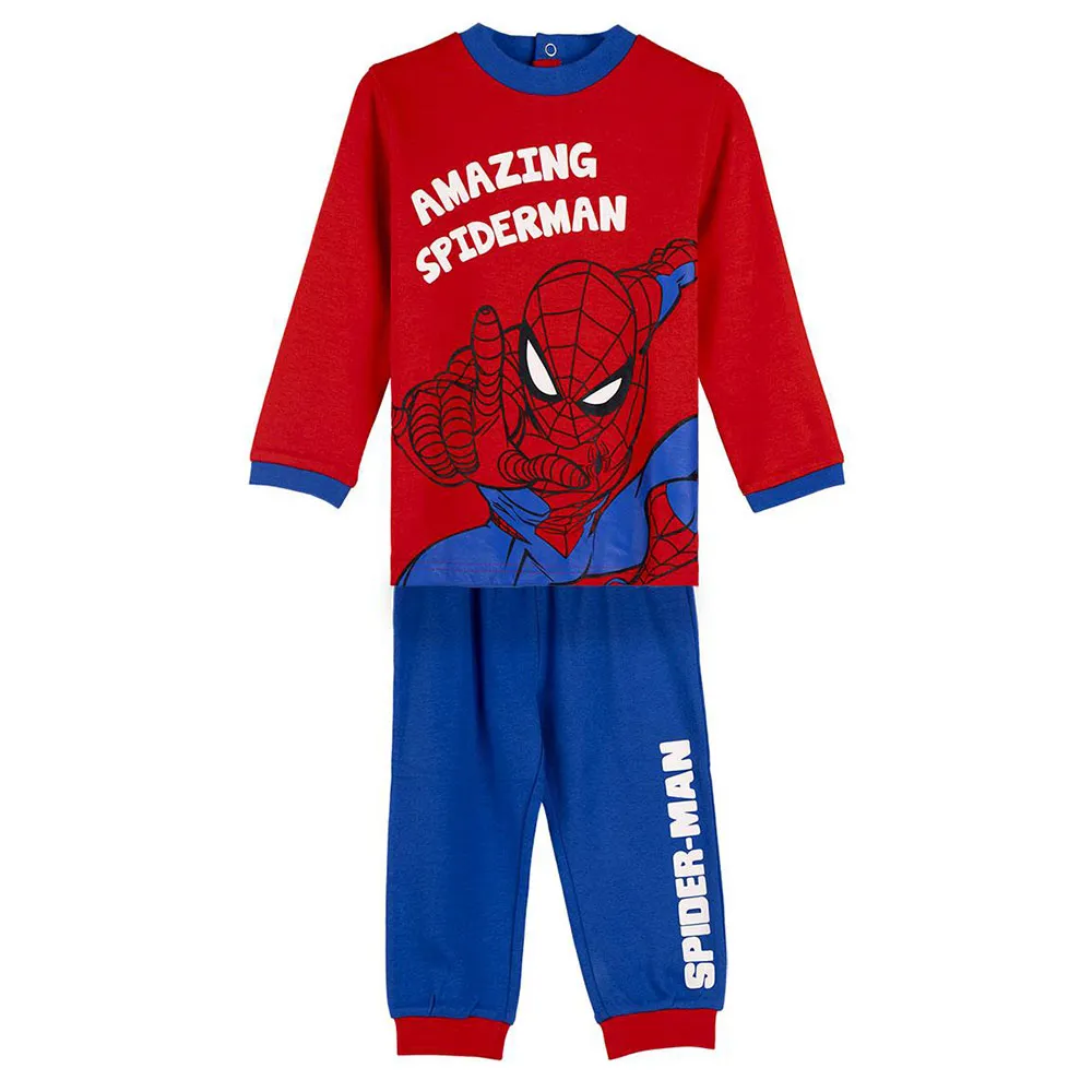 Cerda Group Interlock Spiderman Pyjamas Med Lange Ermer, Red / blue, 24MON