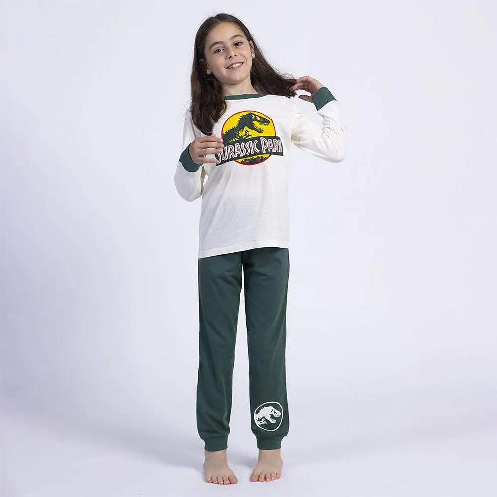 Cerda Group Jurassic Park Pyjamas Med Lange Ermer, White / green, 5Y Cerda Group Jurassic Park Pyjamas Med Lange Ermer, White / green, 5Y