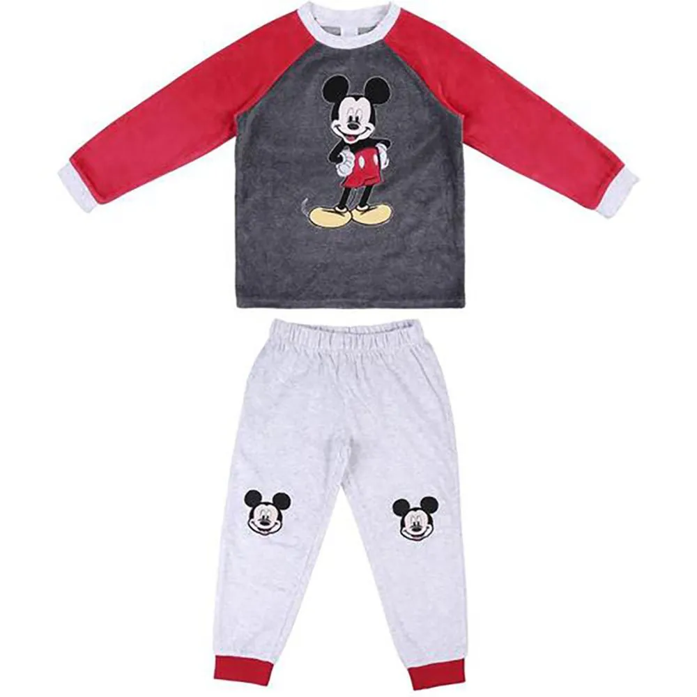 Cerda Group Lang Velor Mickey Pyjamas, Grey, 5Y