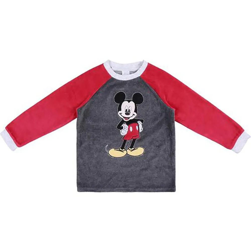 Cerda Group Lang Velor Mickey Pyjamas, Grey, 5Y
