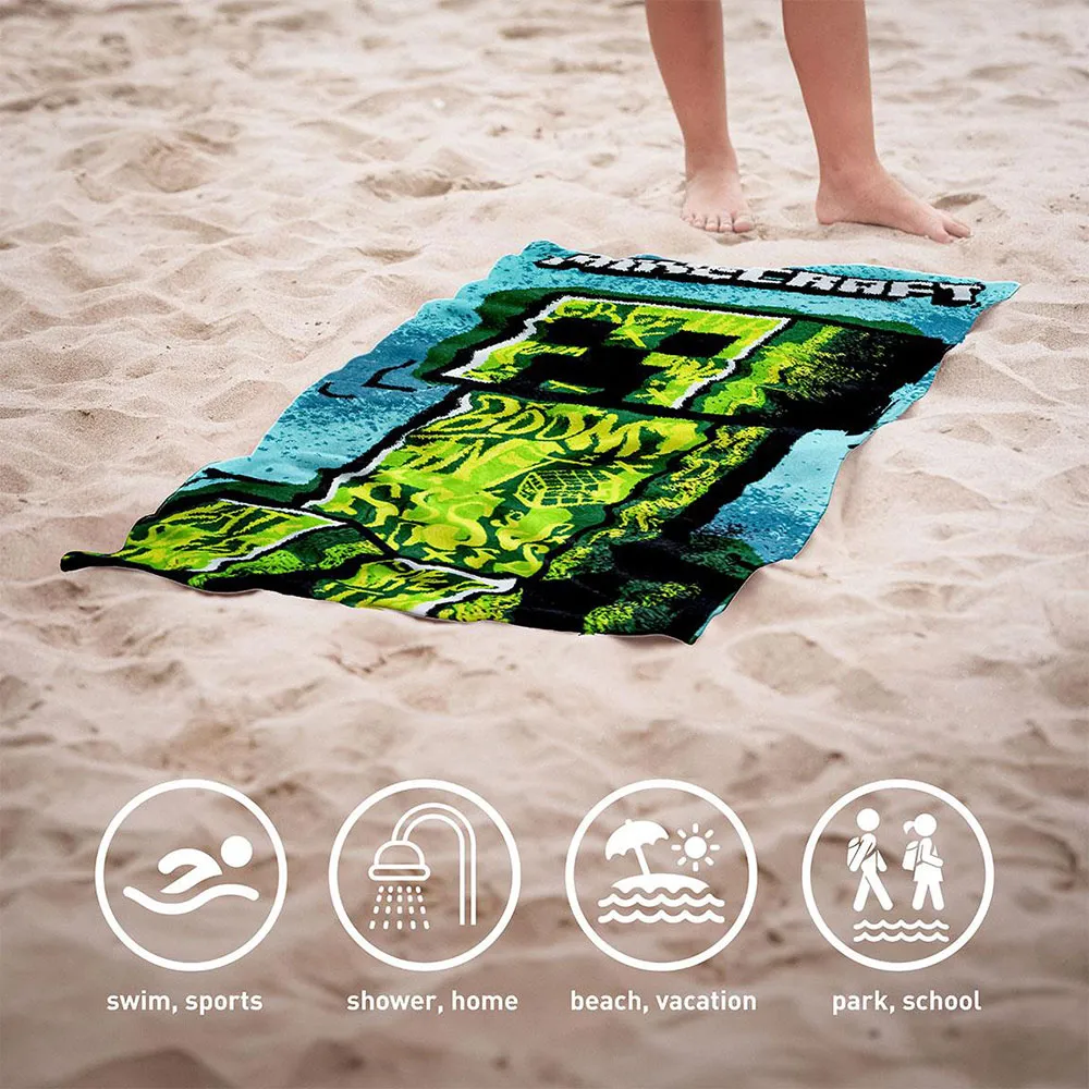 Cerda Group Minecraft Håndkle, Green, One Size