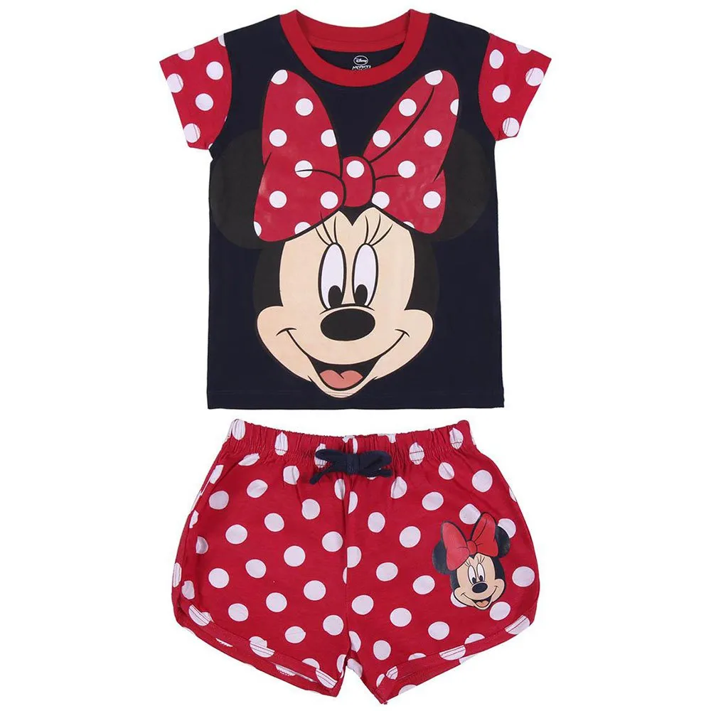 Cerda Group Minnie Kort Ermet Pysjamas, Red, 6Y