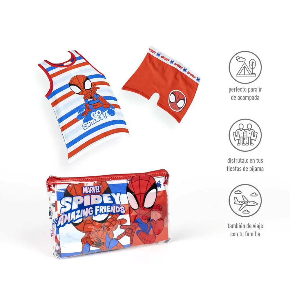 Cerda Group Spidey Ermeløs Pysjamas, Red, 5Y