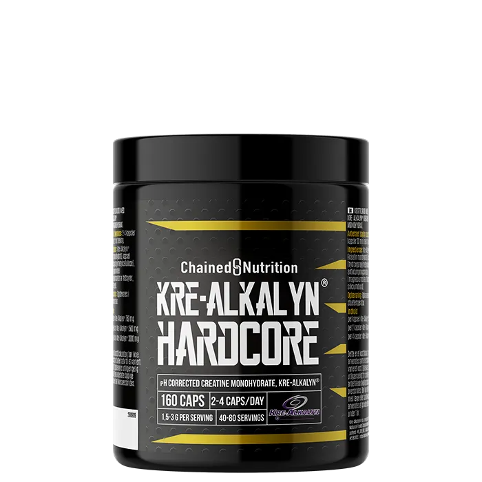 Chained Nutrition Kre-Alkalyn Hardcore Kapsler 160 stk, 160 stk Chained Nutrition Kre-Alkalyn Hardcore Kapsler 160 stk, 160 stk
