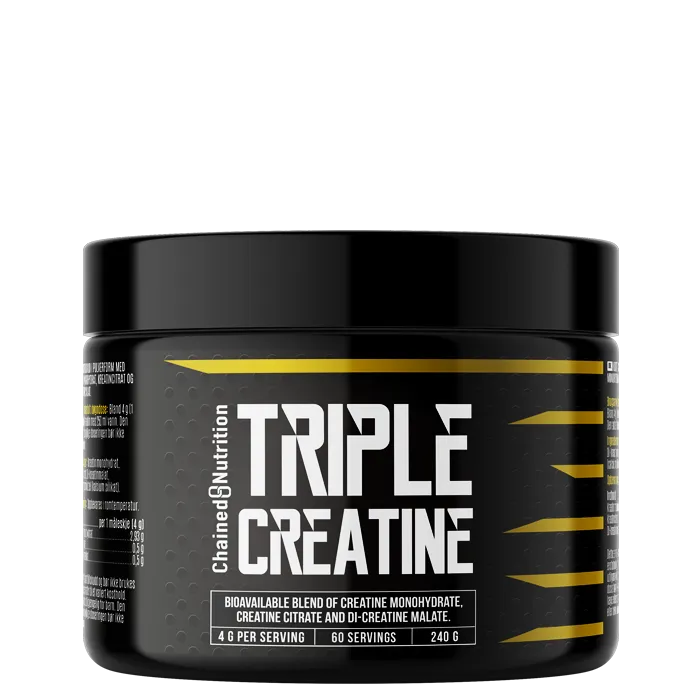 Chained Nutrition Tripple Creatine Hardcore Kreatinblanding, 240g