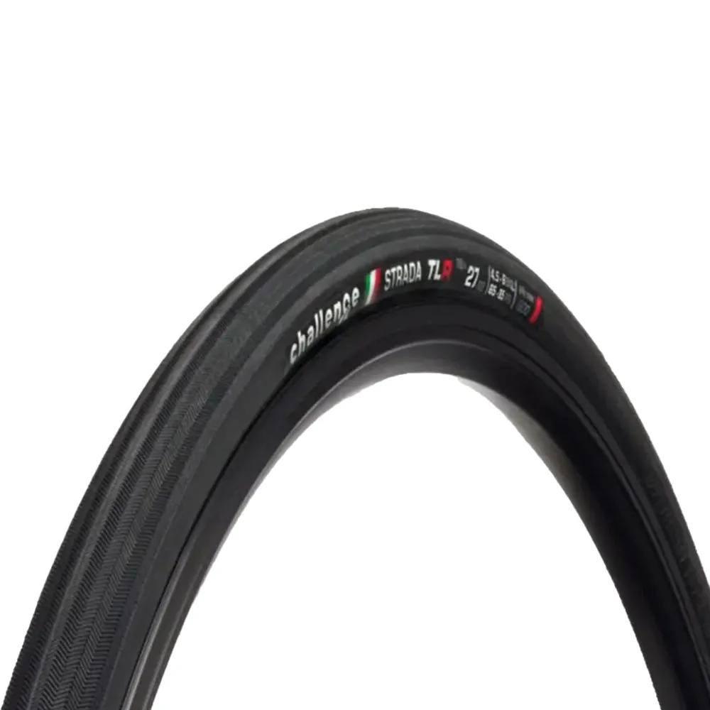 Challenge Strada TLR Road Tyre OEM no box, Black, 700 x 27, Sykkeldekk