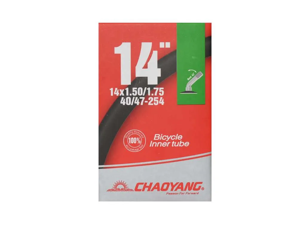 Chaoyang slange 14"x1,50-1,75 med vinklet 42° autoventil