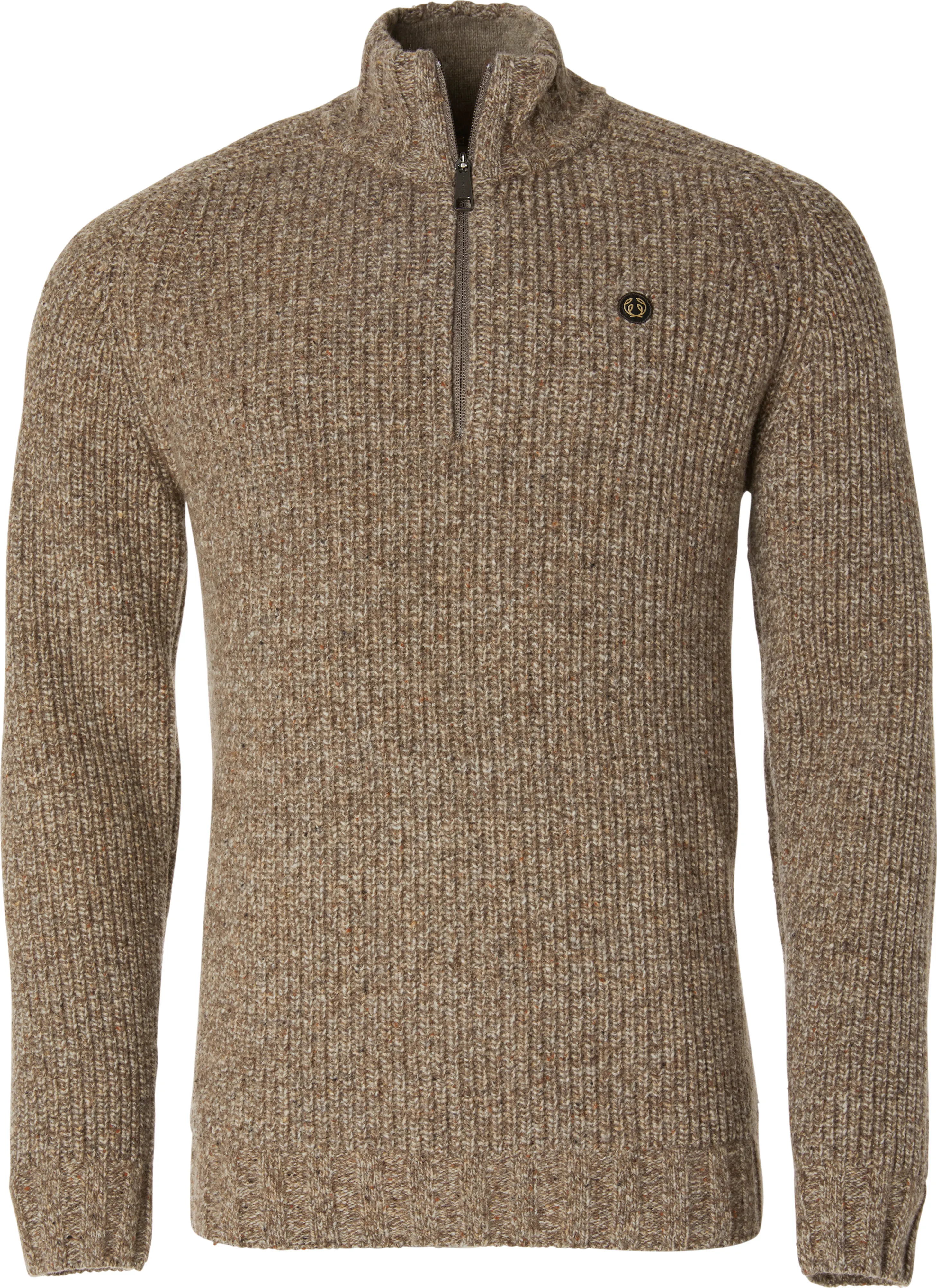 Chevalier Men's Groby Half Zip Wool Pullover Neps