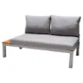 Chillvert Aluminium Bergamo Fsc Eukalyptus Hagesofa 138.20x76.6x73 Cm unisex, Grey, One Size