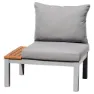 Chillvert Aluminium Bergamo Fsc Eukalyptus Hagesofa 78.20x76.6x730 Cm unisex, Grey, One Size