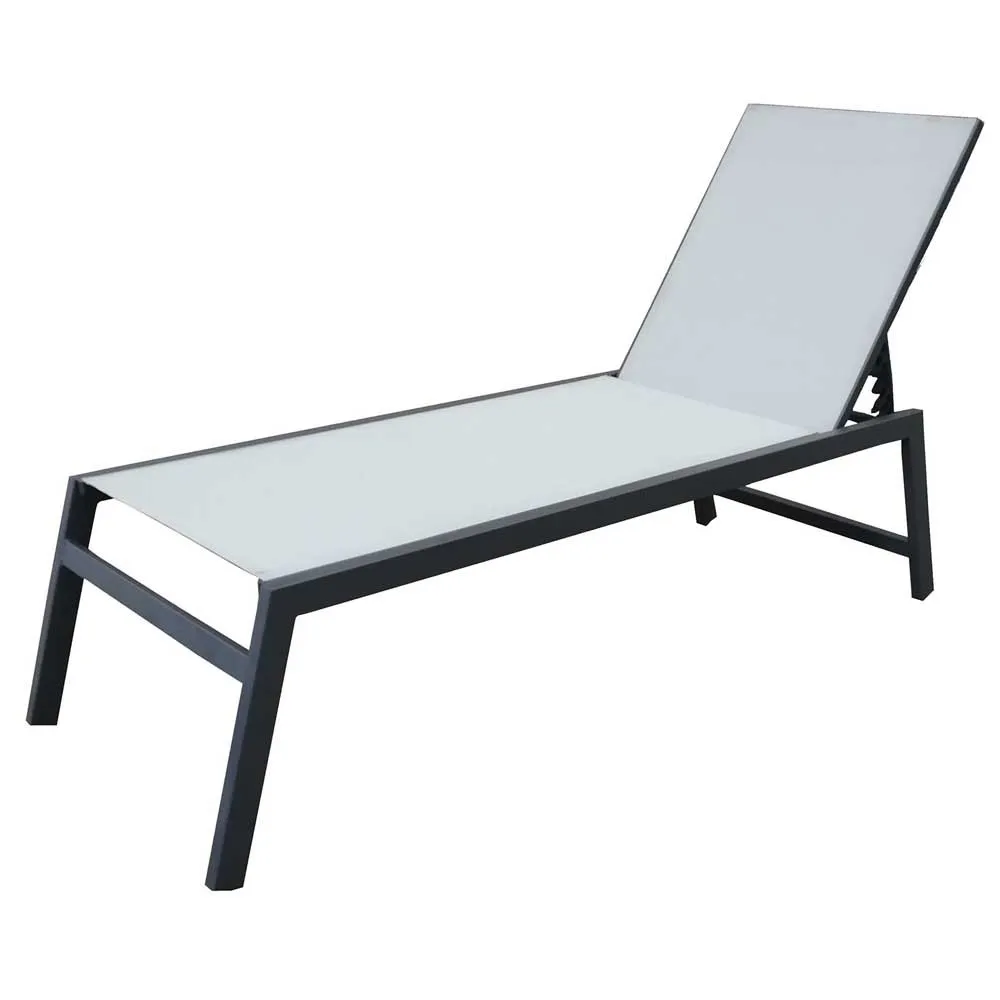 Chillvert Aluminium Pisa Solseng 203x64x43 Cm unisex, Anthracite / ecrú, One Size