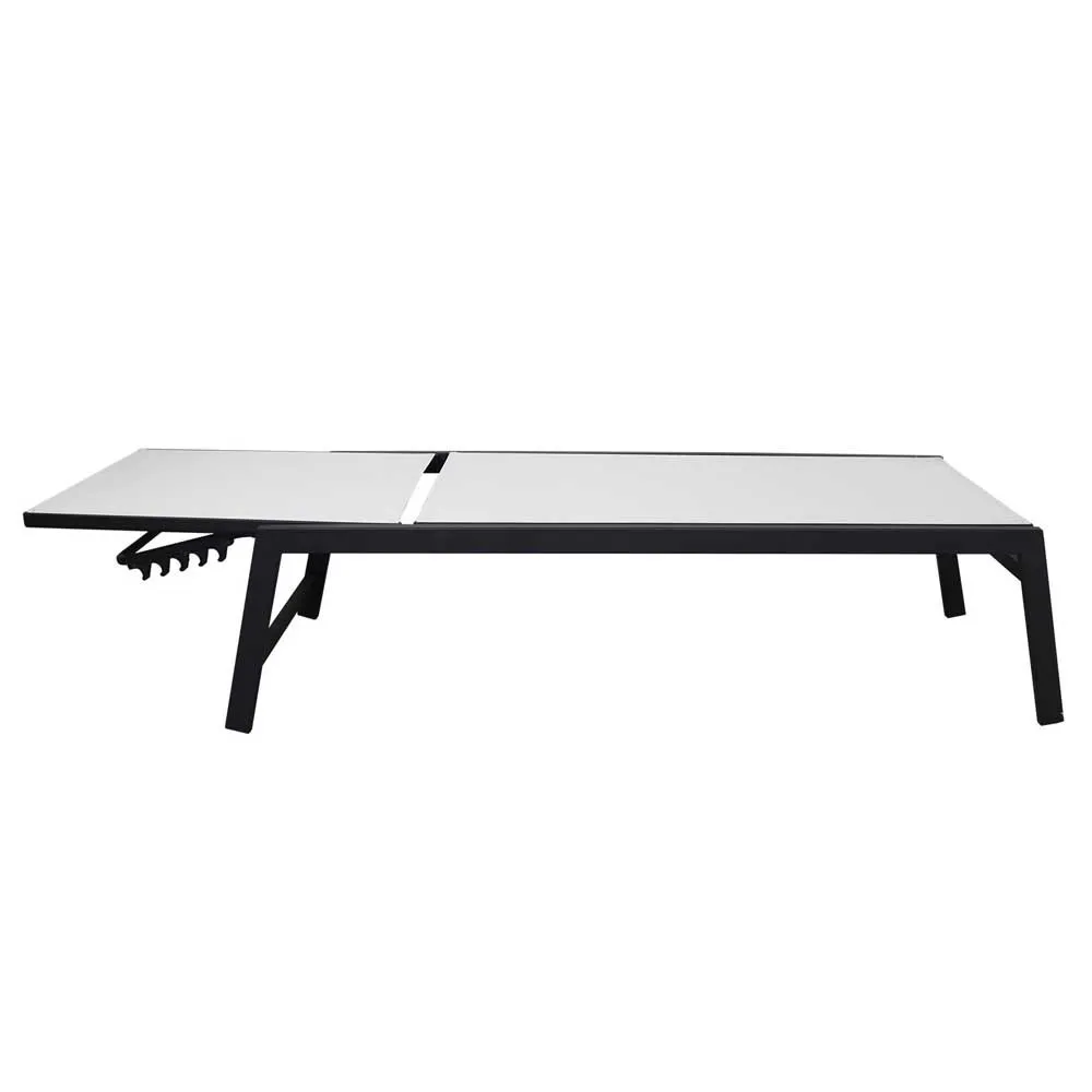 Chillvert Aluminium Pisa Solseng 203x64x43 Cm unisex, Anthracite / ecrú, One Size
