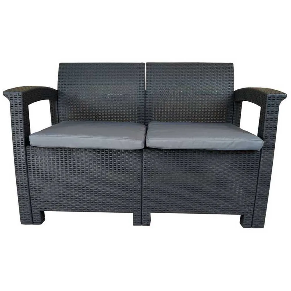 Chillvert Capri Harset Hagemøbelsett Med Rotan-effekt unisex, Anthracite / grey, One Size Chillvert Capri Harset Hagemøbelsett Med Rotan-effekt unisex, Anthracite / grey, One Size