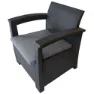 Chillvert Capri Harset Hagemøbelsett Med Rotan-effekt unisex, Anthracite / grey, One Size