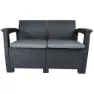 Chillvert Capri Harset Hagemøbelsett Med Rotan-effekt unisex, Anthracite / grey, One Size
