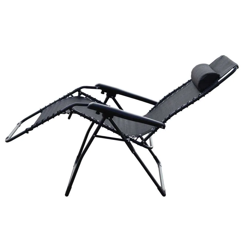 Chillvert Catania Stål Solseng 65.5x91x116 Cm unisex, Black, One Size
